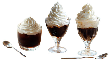 アイスウィンナーコーヒーまたは、コーヒーゼリーセット＿透過素材