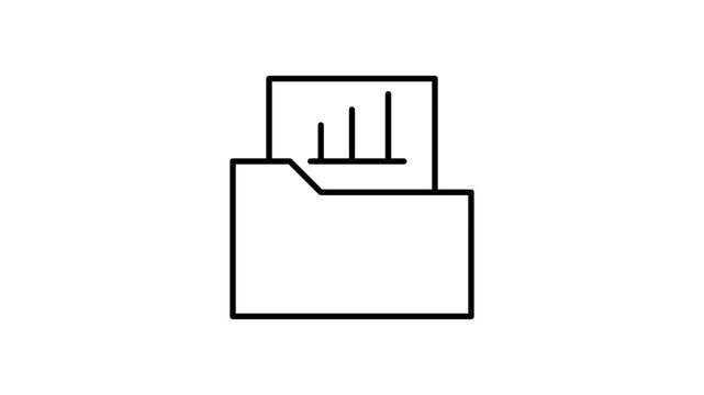  Icon of a folder in black and white, illustrating a common symbol for documents and files.