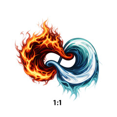 Fire: Water and Flame Elements Infinity Symbol png