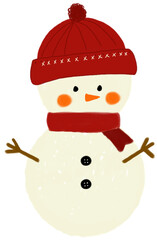 빨간 목도리 눈사람