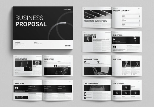 Business Proposal Template Design Layout Landscape