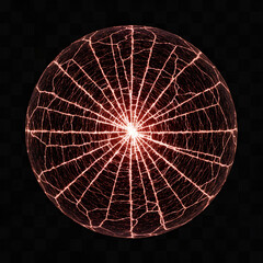 Circle: Dark Abstract Cracked Web Pattern Graphic png