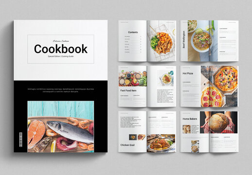 Cookbook Template Design Layout