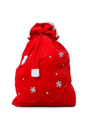 Full Santa Claus bag isolated on white background