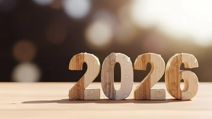 Embrace 2026 with beautifully textured numbers, perfect for new year's greetings, calendar designs, and celebrating new beginnings. Inspire hope and optimism for the year ahead.