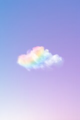 Pastel cloud in a dreamy sky with soft gradients and ethereal light effects and colors
