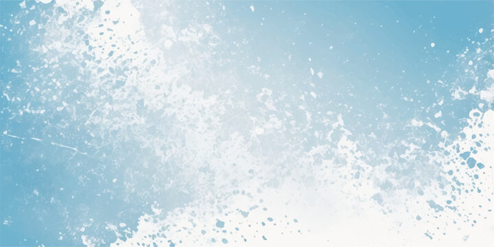A clean blue liquid wave forms a fresh water splash background featuring a cold frozen ice texture and clear crystalline frost patterns perfect for a winter nature backdrop