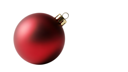 Elegant red Christmas ornament with golden cap ready to add festive cheer to your holiday designs and bring the spirit of the season to your projects
