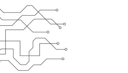 Abstract futuristic circuit board Illustration, Circuit board with various technology elements. Circuit board pattern for technology background. Vector illustration