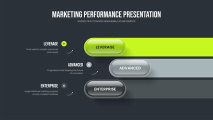 Creative Portfolio Three Element Diagram Frame Layout. Market Innovation 3 Option Infographic Slideshow Template. Business Solution Slide Design Vector Illustration.