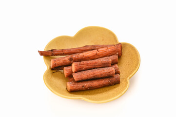 手作りのヤマゴボウの味噌漬け