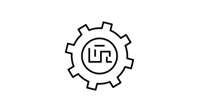 Logo of a software development company featuring a modern design with abstract shapes and a tech-inspired color palette.