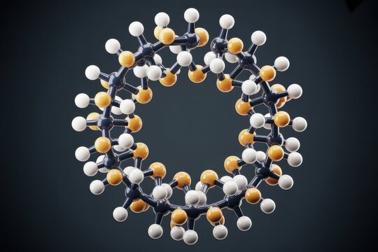 Abstract molecular structure resembling a circular wreath or garland