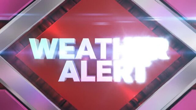 Urgent weather alert broadcast with dynamic 3D graphics to inform viewers about dangerous conditions developing and potential impacts on their safety