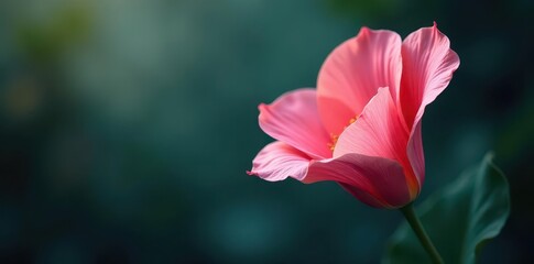 Elegant gooseneck curves gracefully, petals unfurl , pastel, flower, orange