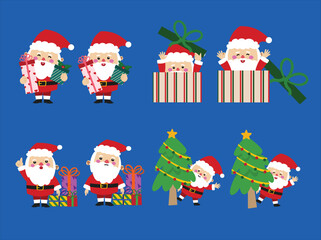 Santa Claus Holding Christmas Presents in Festive Holiday Scene. Ideal for concepts of gifting, celebration, Christmas magic, winter joy, and Santa’s iconic role in the season.