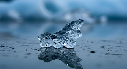 Frozen Beauty Reflecting in Still Water