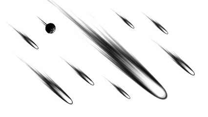 Meteor Shower with Earth Silhouette image whisk