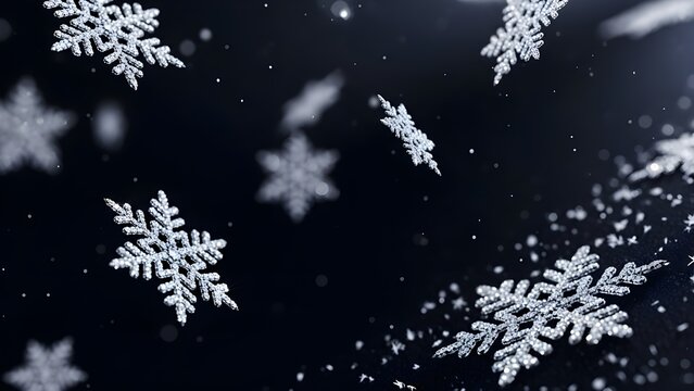 snow on the window - Powered by Adobe