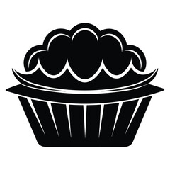 Isolated black silhouette shows an artistic cup overflowing with wavy contents art