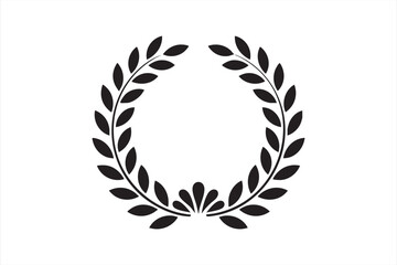 Prestige award laurel illustration for honor badges and achievement graphics