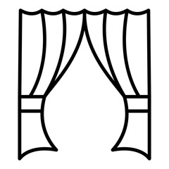 curtains icon vector design template simple and modern
