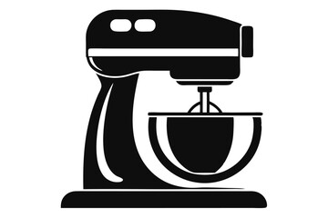 A simplified black mixer with a bowl stands ready for baking adventures ahead