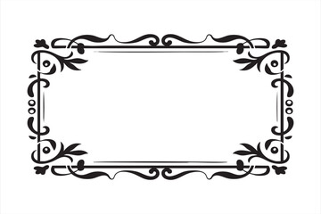 Retro Style Ornamental Border for Premium Print Templates