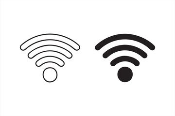 Wireless WiFi Signal Icons for Network and App Interfaces