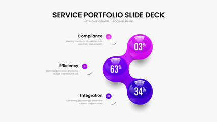 Educational Development Frame Template Vector Illustration. Investor Introduction 3 Step Graph Slideshow Layout. Professional Forecast Three Option Diagram Presentation Design.
