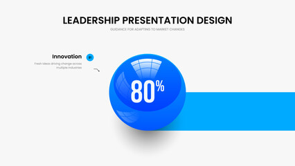 Enterprise Innovation One Option Chart Presentation Design. Clean Profile 1 Step Graph Frame Template. Market Introduction Slide Layout Vector Illustration.