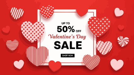 Valentine's Day Sale Heart-Themed Designs for Love & Savings