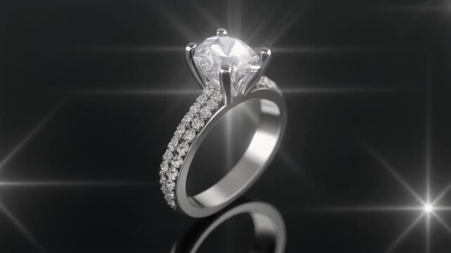 A stunning diamond engagement ring with a sparkling design.