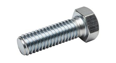 Silver hex bolt for construction projects, a durable fastening solution for engineering, and a reliable component for manufacturing and repair work