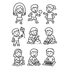 children playing icon pack kids school icons