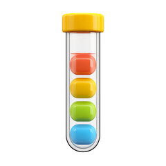 Fototapeta premium Colorful pills in a clear test tube