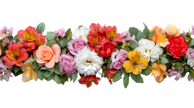 Colorful flower garland arch. - Powered by Adobe