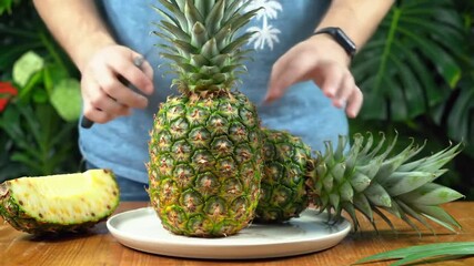 Fresh tropical fruit preparation for healthy eating and refreshment