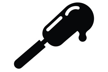 A stylized melting ice cream bar icon conveys summer sweetness in simple black silhouette