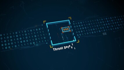 Threat detection digital scan with binary code interface for cybersecurity monitoring and data protection system - Powered by Adobe