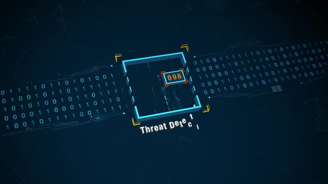 Threat detection digital scan with binary code interface for cybersecurity monitoring and data protection system - Powered by Adobe
