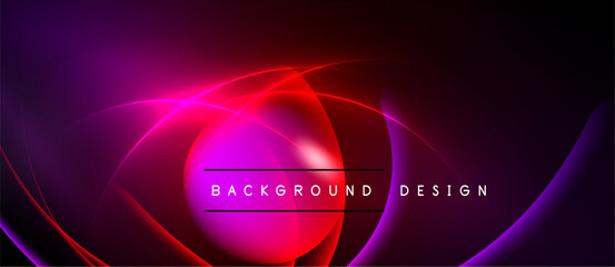 Abstract vibrant design. Swirling lines, red center, purple gradients create dynamic visual effect. Text reads background design.