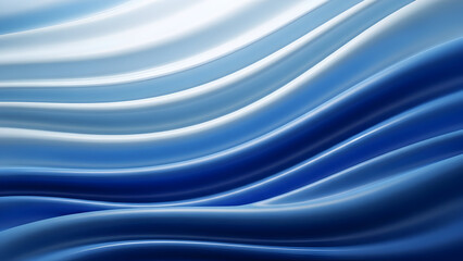 Dynamic Blue Waves Abstract Design - Fluid Patterns in Motion - Digital Art - Serene Environment - Close-Up Viewpoint