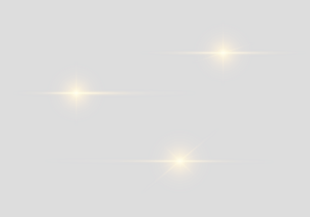 Straight central golden line enhanced with tiny shimmering star points for a clean decorative look. Perfect for luxury accents. PNG