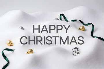 Celebrate the festive season with this joyful Happy Christmas greeting, perfect for holiday cards, seasonal promotions, and spreading cheer during the winter months