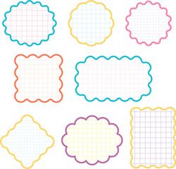 うねうねフレーム（ビビッドなバイカラー）