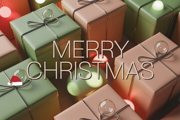 Elegant Christmas presents with a modern aesthetic create a festive and stylish holiday vibe for seasonal promotions and joyful celebration campaigns