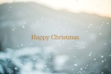 Wishing you a happy Christmas with snowy winter landscapes, a serene and festive greeting card, perfect for holiday cheer and spreading joy this season
