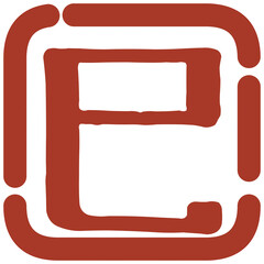 正月の判子風イラスト素材