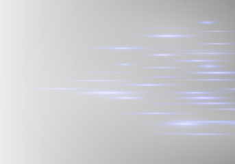 Horizontal motion blue light stripes PNG with glowing speed lines. Dynamic laser beam effect enhances futuristic technology feel. Perfect for high-energy backgrounds. Fast beam set icon. 